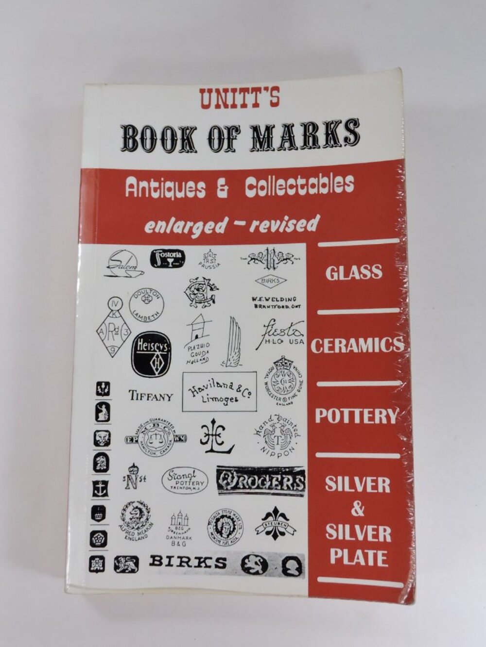Unitt's "Book Of Marks" Glass, Ceramics, Pottery, Silver & Plated - 300 pages